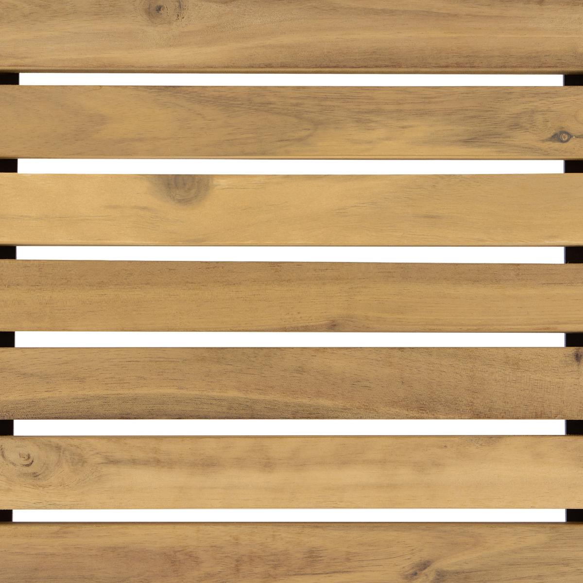 BEISTELLTISCH outdoor 45/45 cm Akazienholz Hellbraun Lascari - Hellbraun, Holz (45/45/44cm) - Beliani