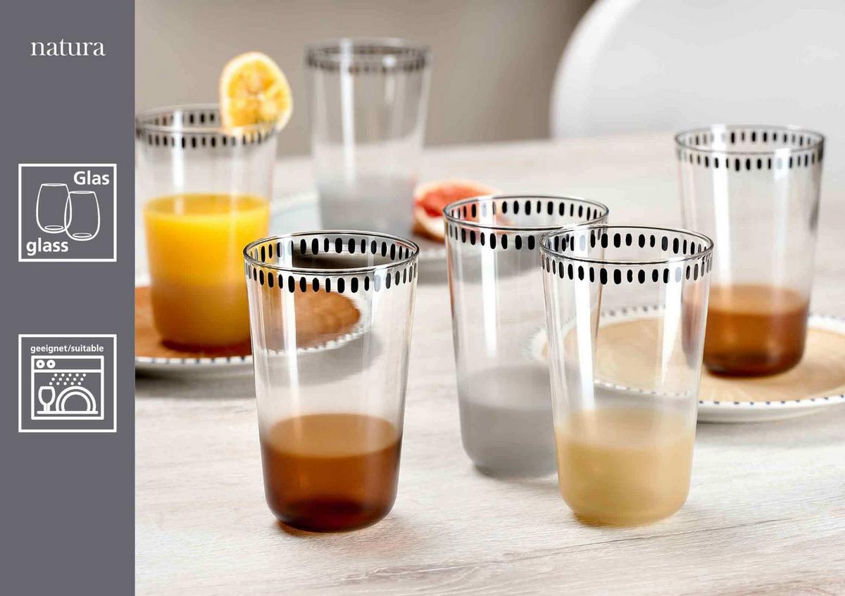 TRINKGLÄSER Natura Creme 400 ml 6er Set - Creme, Glas (0.4L) - Ritzenhoff Breker