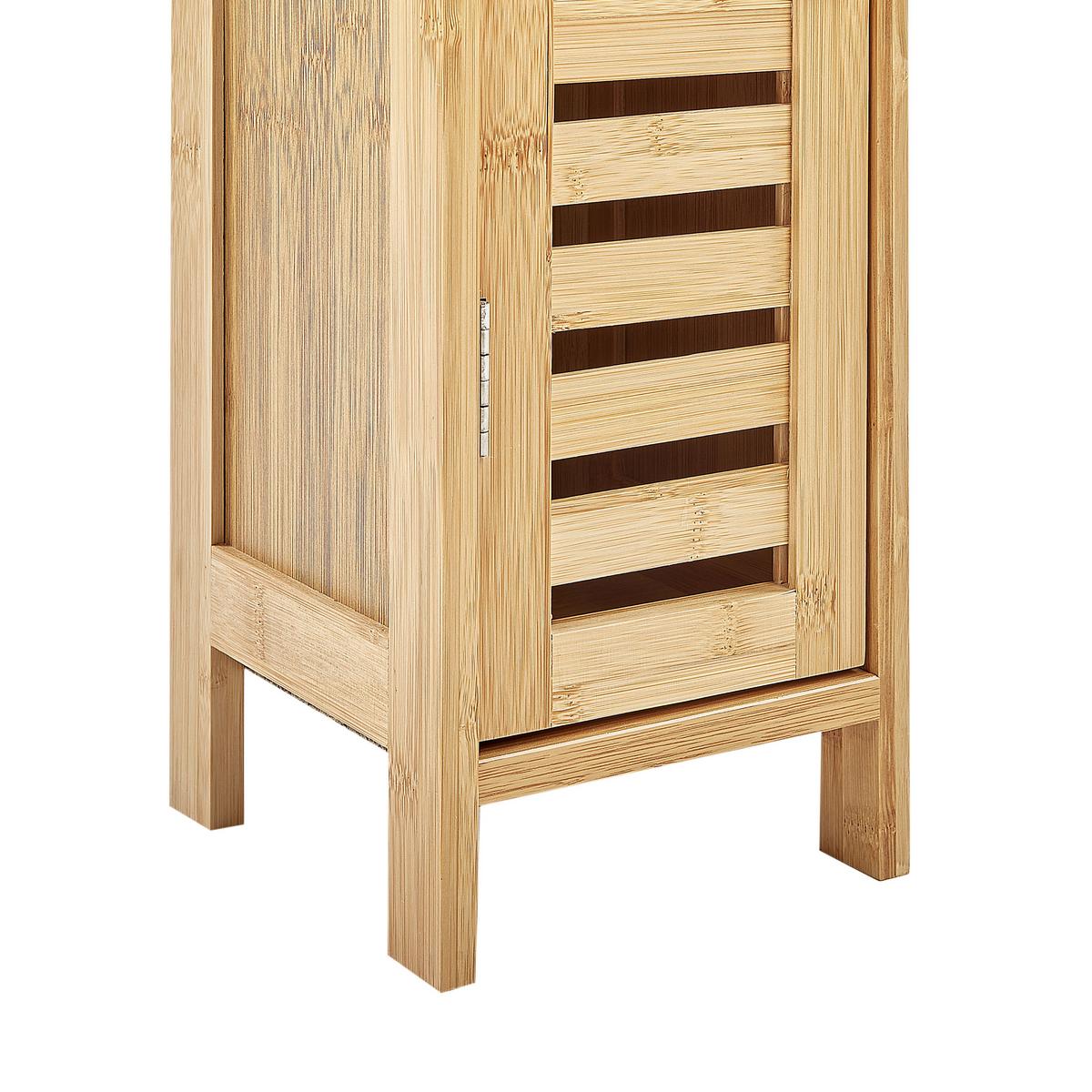 TOILETTENPAPIER-SCHRANK Hellbraun Olathe - Braun, Holz (18/72/17cm) - Beliani