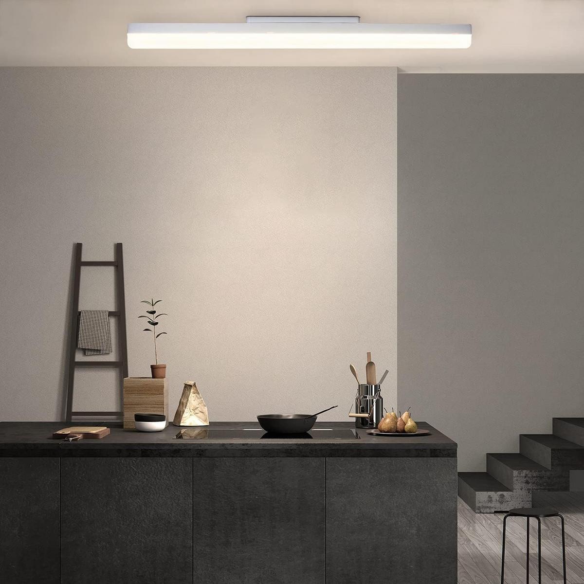 LED-DECKENLEUCHTE Diederich 60/5/5 cm - Weiß, Kunststoff (60/5/5cm) - Nettlife