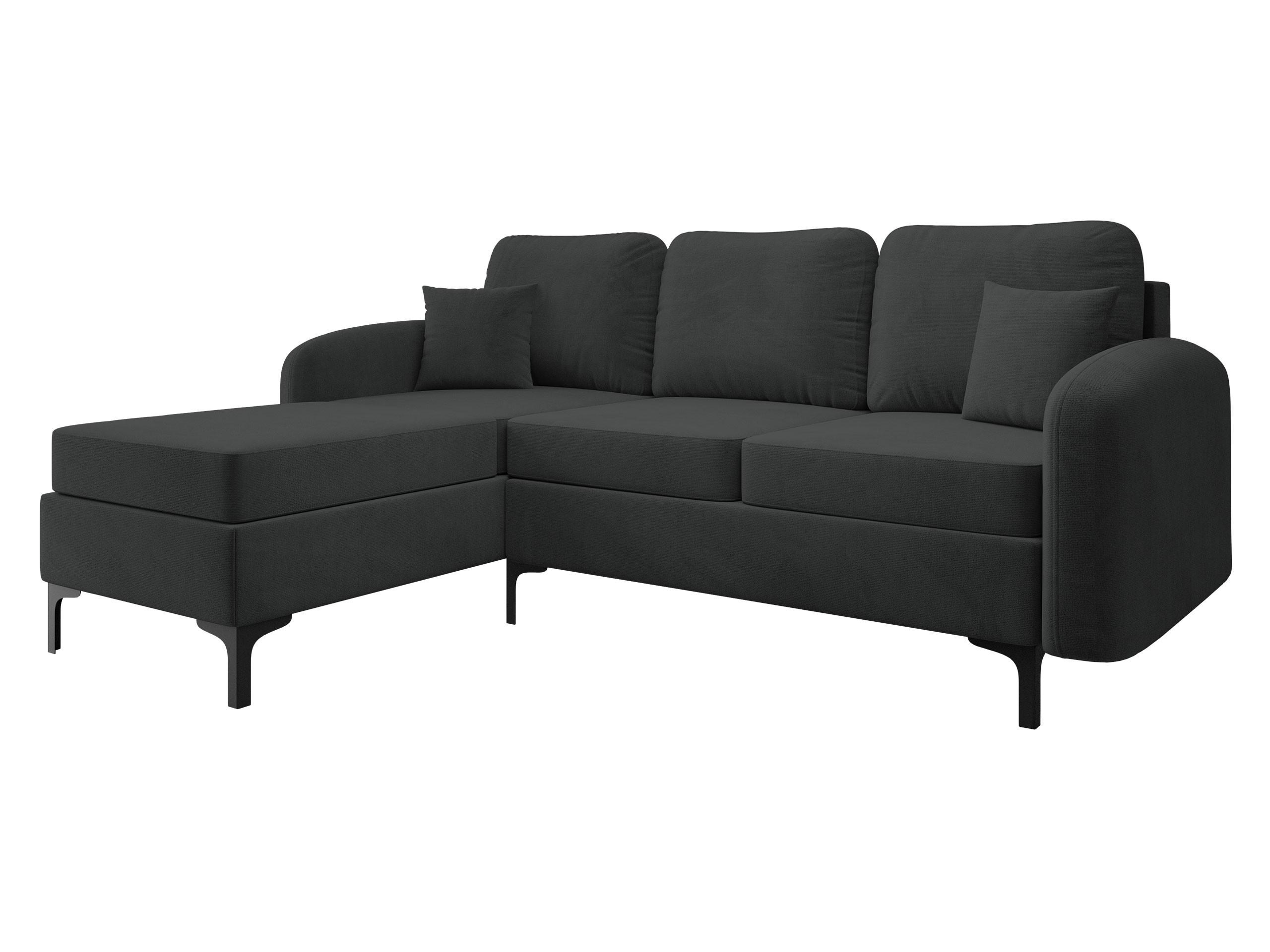 ECKSOFA Venice, Seite: Links - Schwarz/Rosa, Holz/Textil (225/172cm) - MIRJAN24