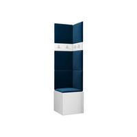 GARDEROBEN-SET Orion XXI - Blau/Weiß, Holzwerkstoff/Kunststoff (42/186/46cm) - MIRJAN24