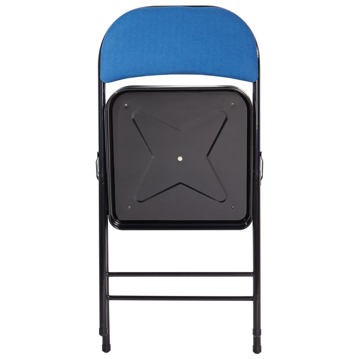 KLAPPSTUHL 4er-Set Metall Blau/Schwarz Sparks - Blau, Metall (45/77/47cm) - Beliani