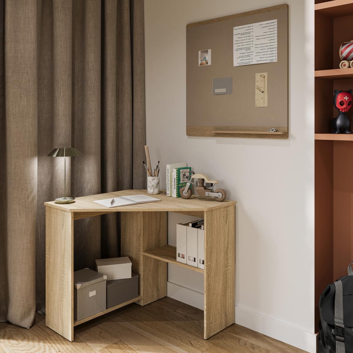 SCHREIBTISCH SPAZIO 80x80x73 cm Bürotisch Computertisch, Sonoma Eiche - Sonoma Eiche, Holzwerkstoff (80/80/73cm) - MASSENO
