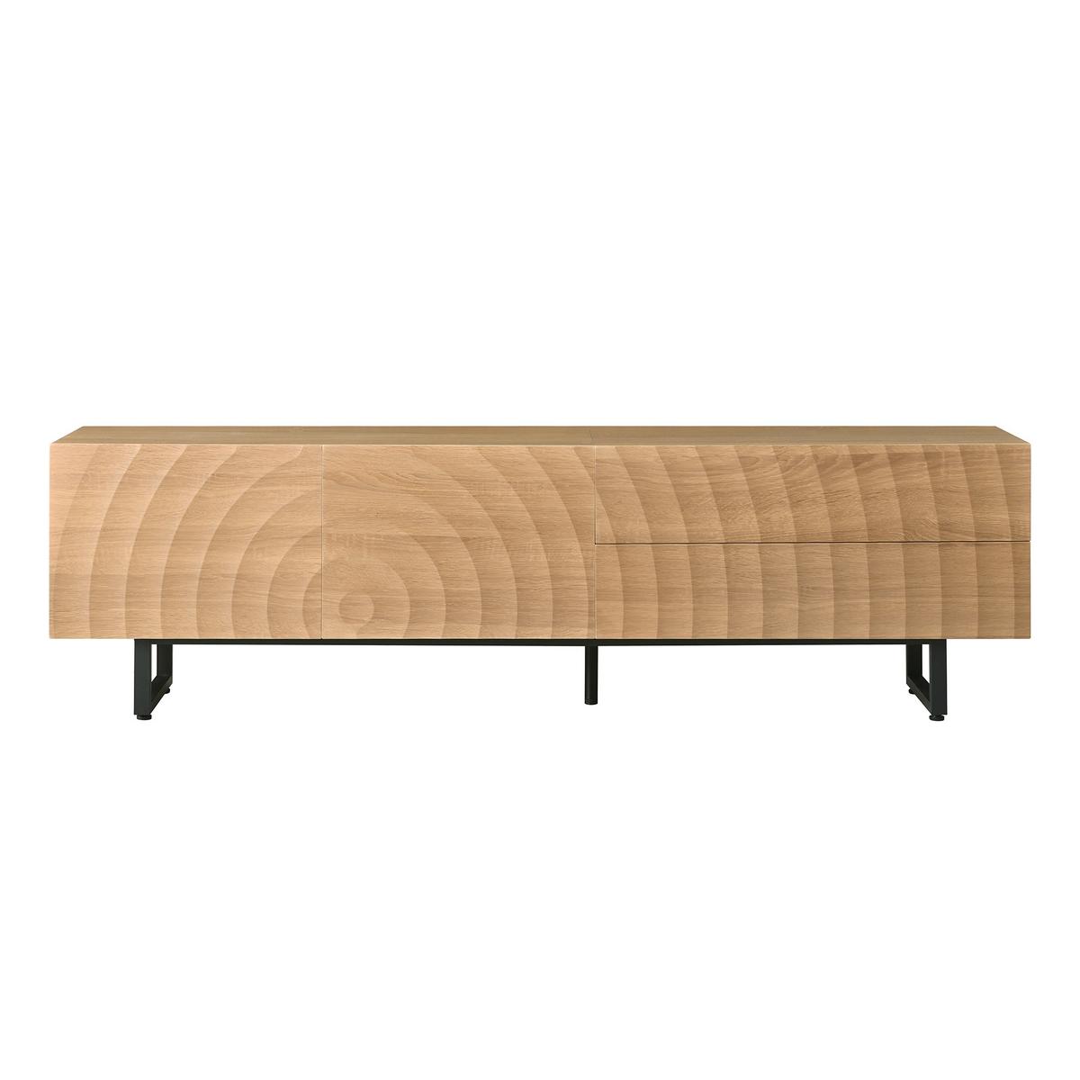 TV-SCHRANK 180 cm Natur Holzoptik mit 3D-Holzstruktur, Schubladen & Schrank - Naturfarben, Holzwerkstoff (180/51.5/38cm) - Urban Meuble