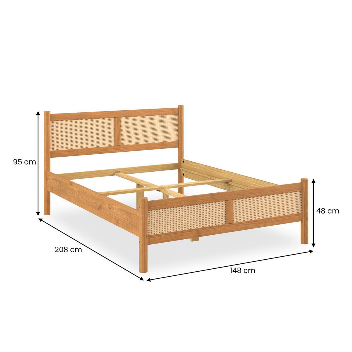 MASSIVHOLZBETT CEFIRA 140x200 cm Eiche - Eichefarben, Holz (140/200cm) - IDIMEX