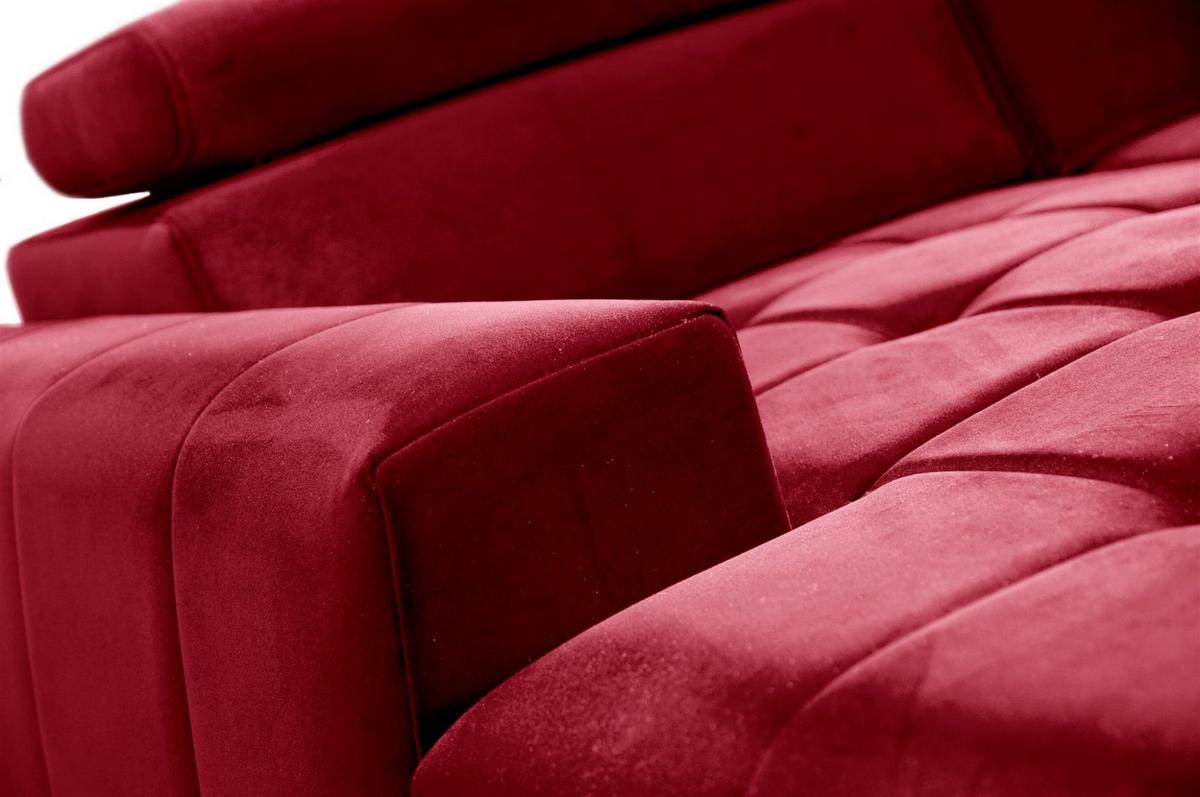 ECKSOFA Agnesa Xs In Salvador - Rot, Holzwerkstoff/Textil (260/200cm) - Fun Möbel