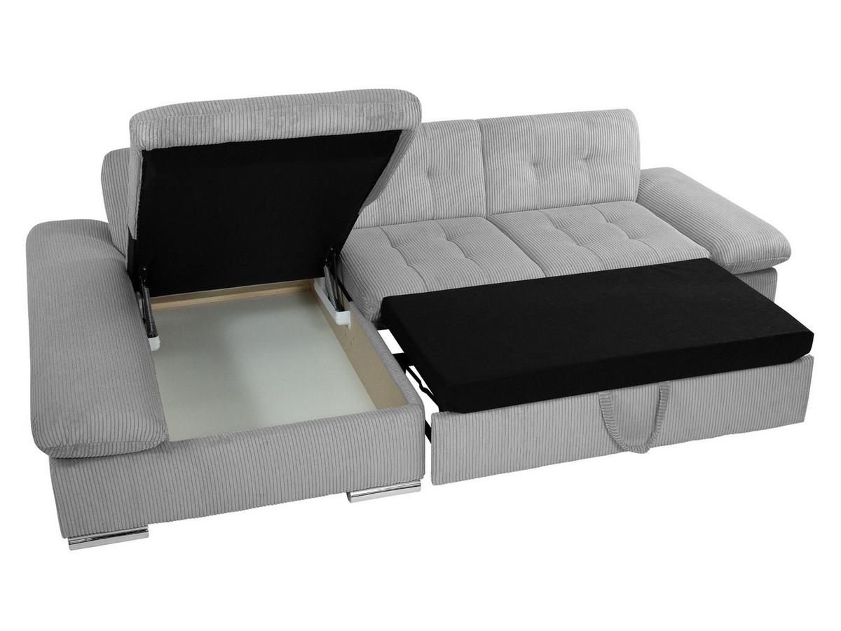ECKSOFA Malwi Cord, Seite: Links - Bronzefarben, Holz/Textil (278/161cm) - MIRJAN24