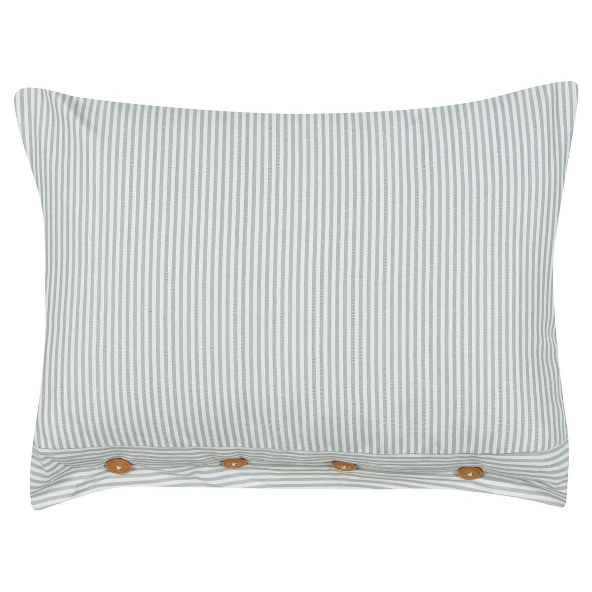 DEKOKISSEN 2er-Set Mintgrün 40/60 cm Sebrine - Weiß/Braun, Textil (60/40cm) - Beliani