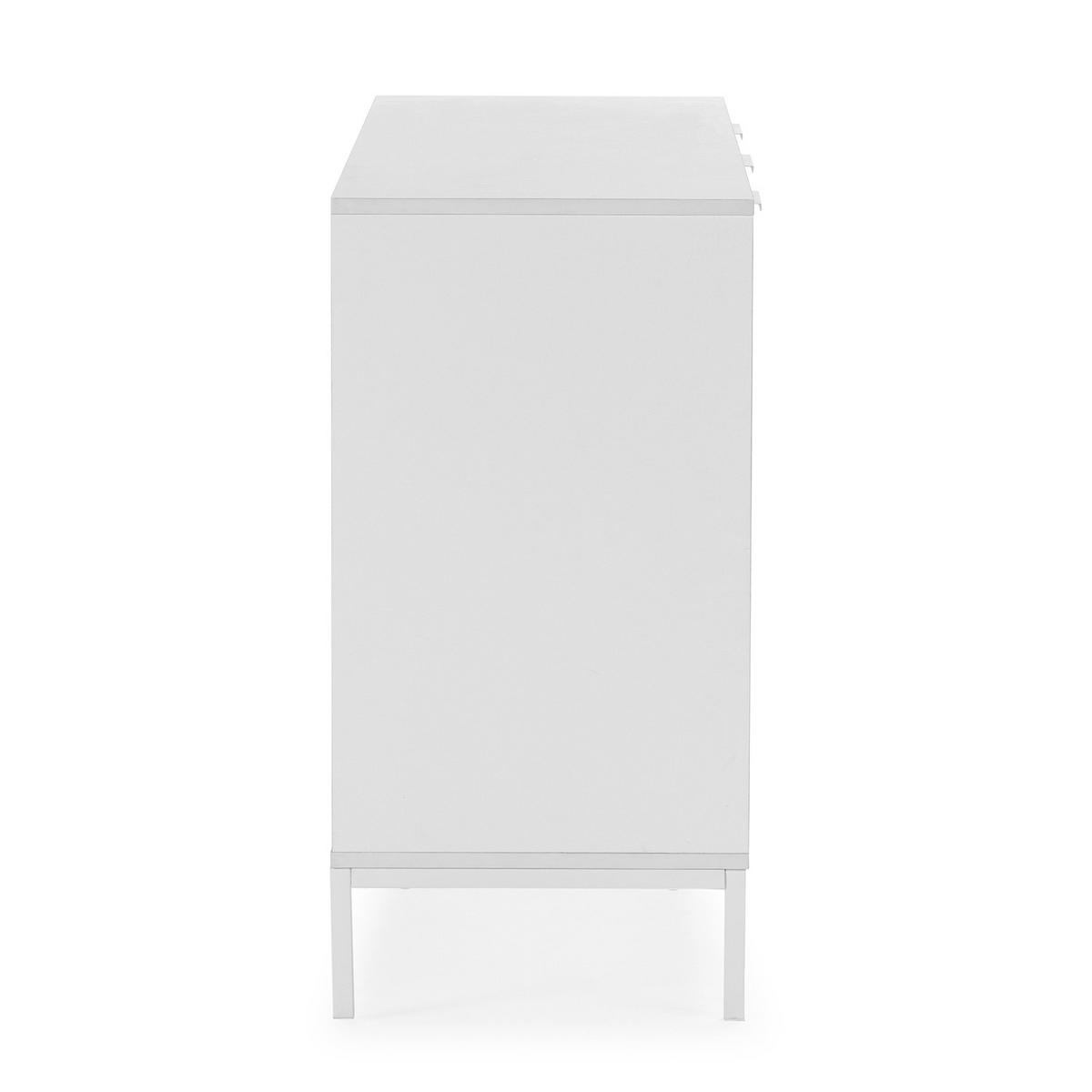 SIDEBOARD Auri 3 türen Weiß - Weiß, Holzwerkstoff (140/80/40cm)