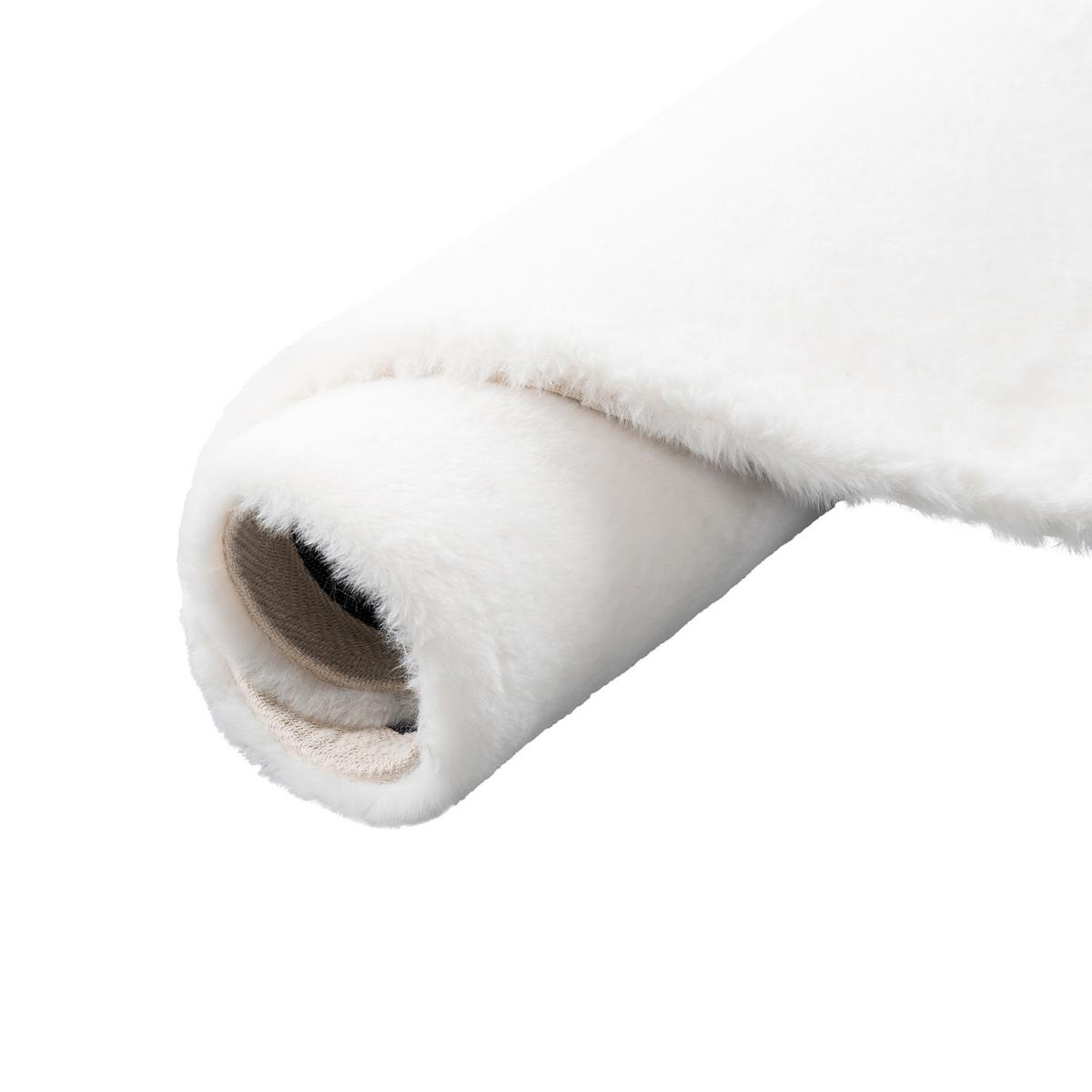 FELLTEPPICH LUXUS SUPER SOFT PLUSH RUND - Weiß, Textil (80/80cm) - Pergamon