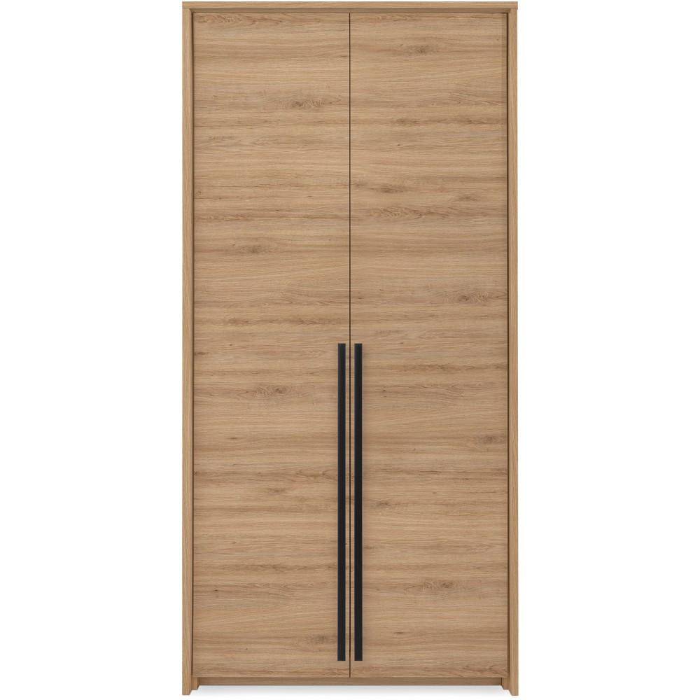 DREHTÜRENSCHRANK Giana mit 2 Türen, 105 cm, eichefarben - Eichefarben, Holzwerkstoff (105/217/65cm) - Beautysofa