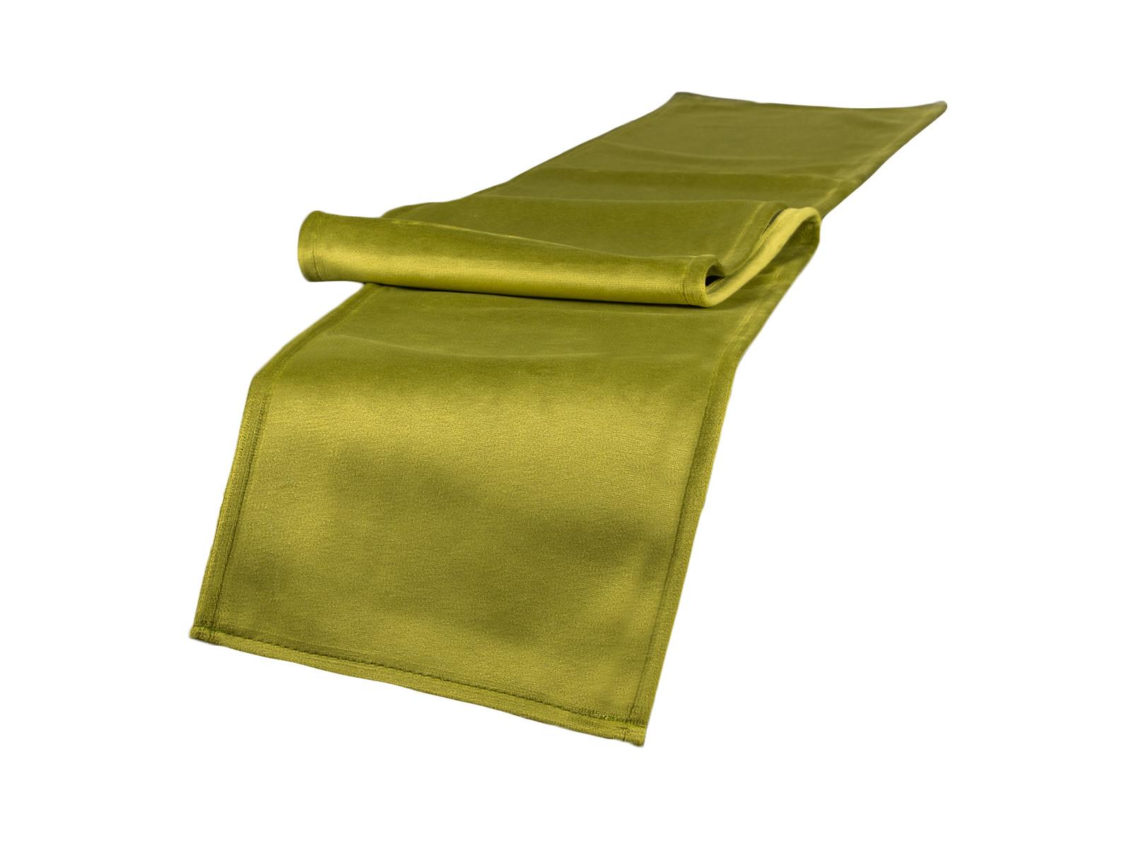 TISCHBAND Samt&Sonders mai-grün 140/18 cm - Olivgrün/Grün, Textil (18/140cm) - beties Heimtextil