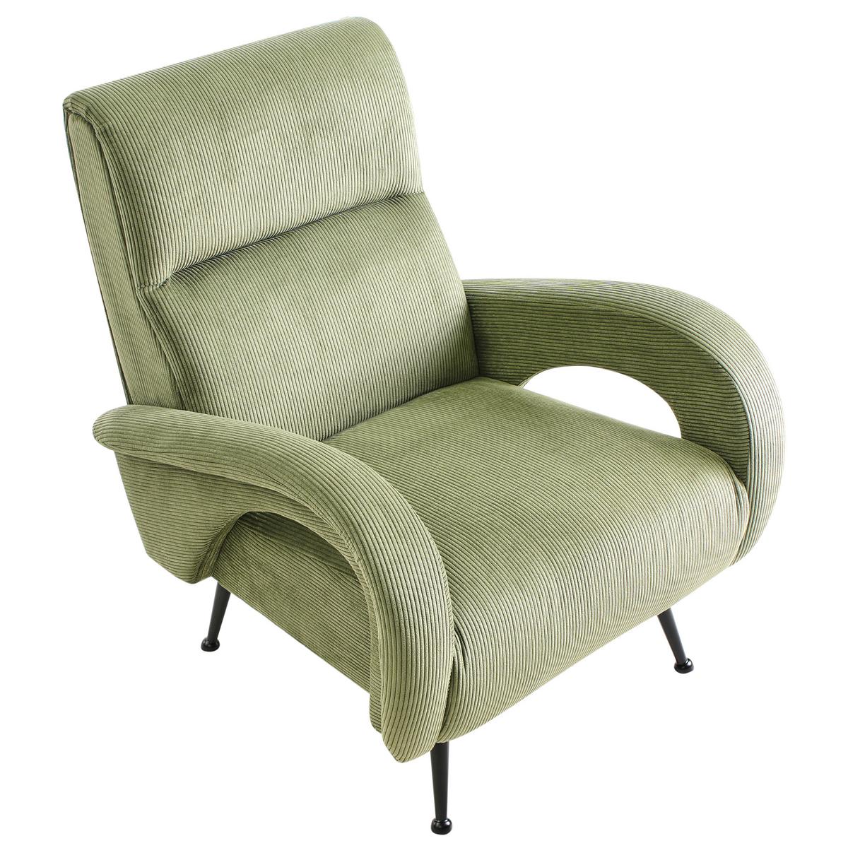 SESSEL Cord Grün Svalov - Grün, Textil (77/93/75cm) - Beliani