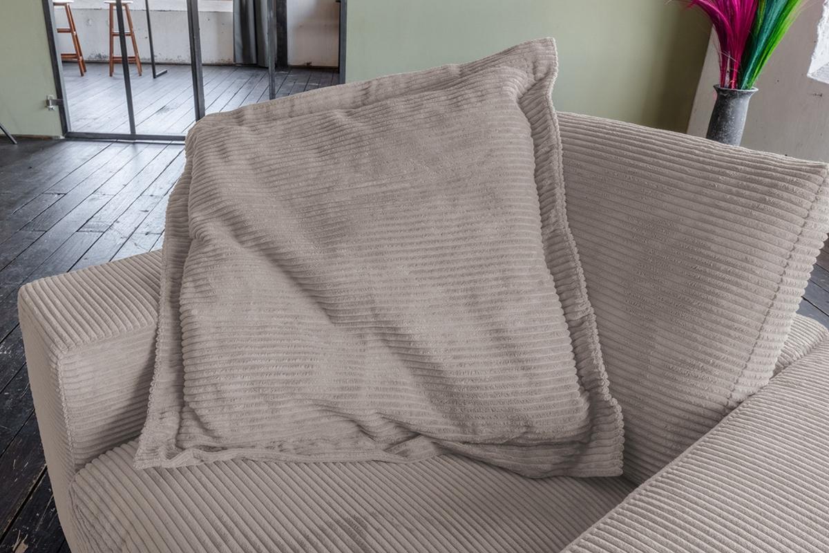 FLATTERKISSEN MADELINE Taupe Cord - Taupe, Textil (75/12cm) - KAWOLA