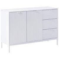 SIDEBOARD mit 2 Türen Weiß Adelaide - Weiß, Holzwerkstoff/Metall (118/80/40cm) - Beliani