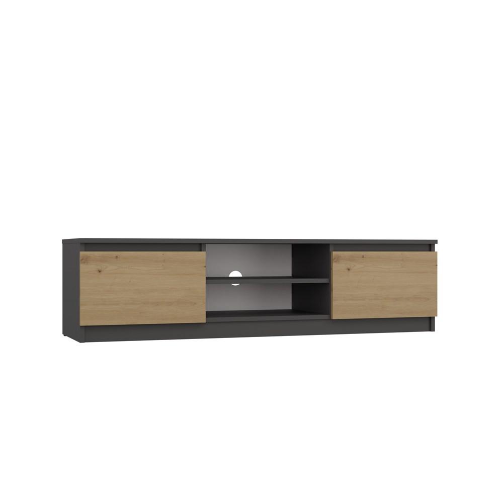 LOWBOARD Anthrazit, Artisan 140/36/40 - Anthrazit, Holzwerkstoff (140/36/40cm) - RAUMHIRSCH FURNITURE
