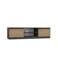 LOWBOARD Anthrazit, Artisan 140/36/40 - Anthrazit, Holzwerkstoff (140/36/40cm) - RAUMHIRSCH FURNITURE