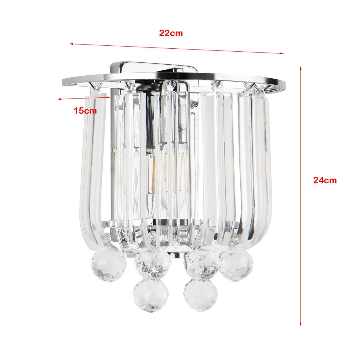 WANDLEUCHTE Alnwick - Chromfarben, Kunststoff/Metall (22/24/15cm) - lux.pro