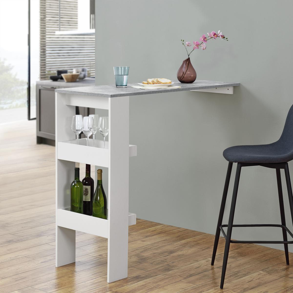 BARTISCH Bromölla - Hellgrau, Holzwerkstoff (45/120/106cm) - [en.casa]