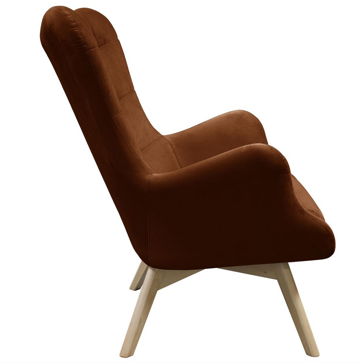 SESSEL SAND mit Buchenbeinen - Buchefarben/Braun, Textil (80/105/86cm) - Lookway