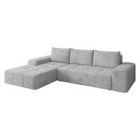 ECKSCHLAFSOFA Tonseo L, Seite: Links - Hellgrau/Schwarz, Holz/Kunststoff (275/173cm) - MIRJAN24