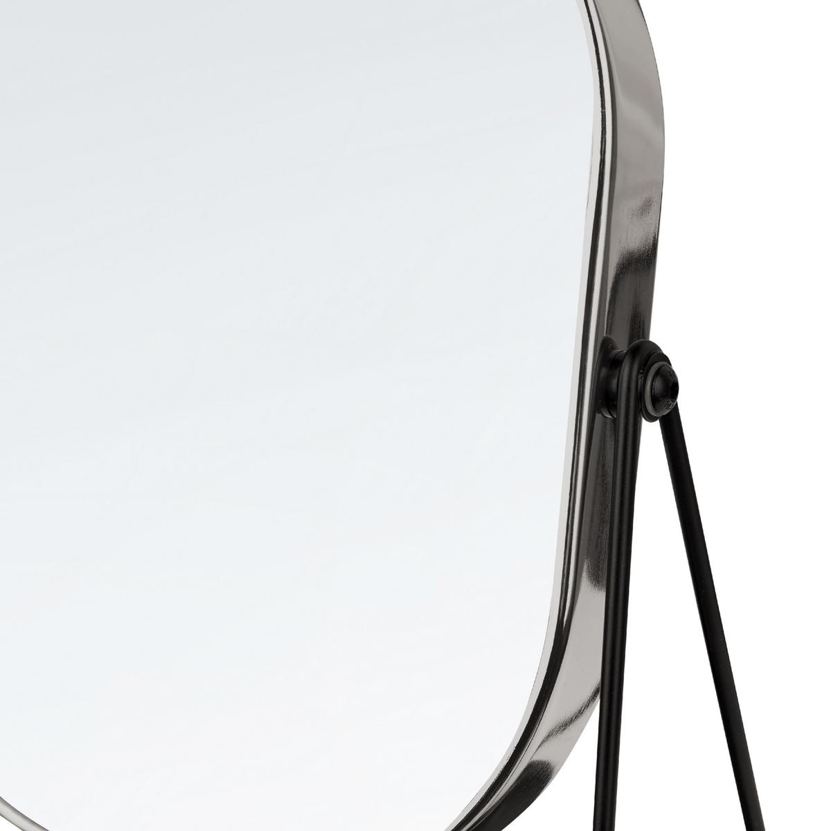 KOSMETIKSPIEGEL 20/22 cm Schwarz Correze - Schwarz, Metall (31/15/24cm) - Beliani