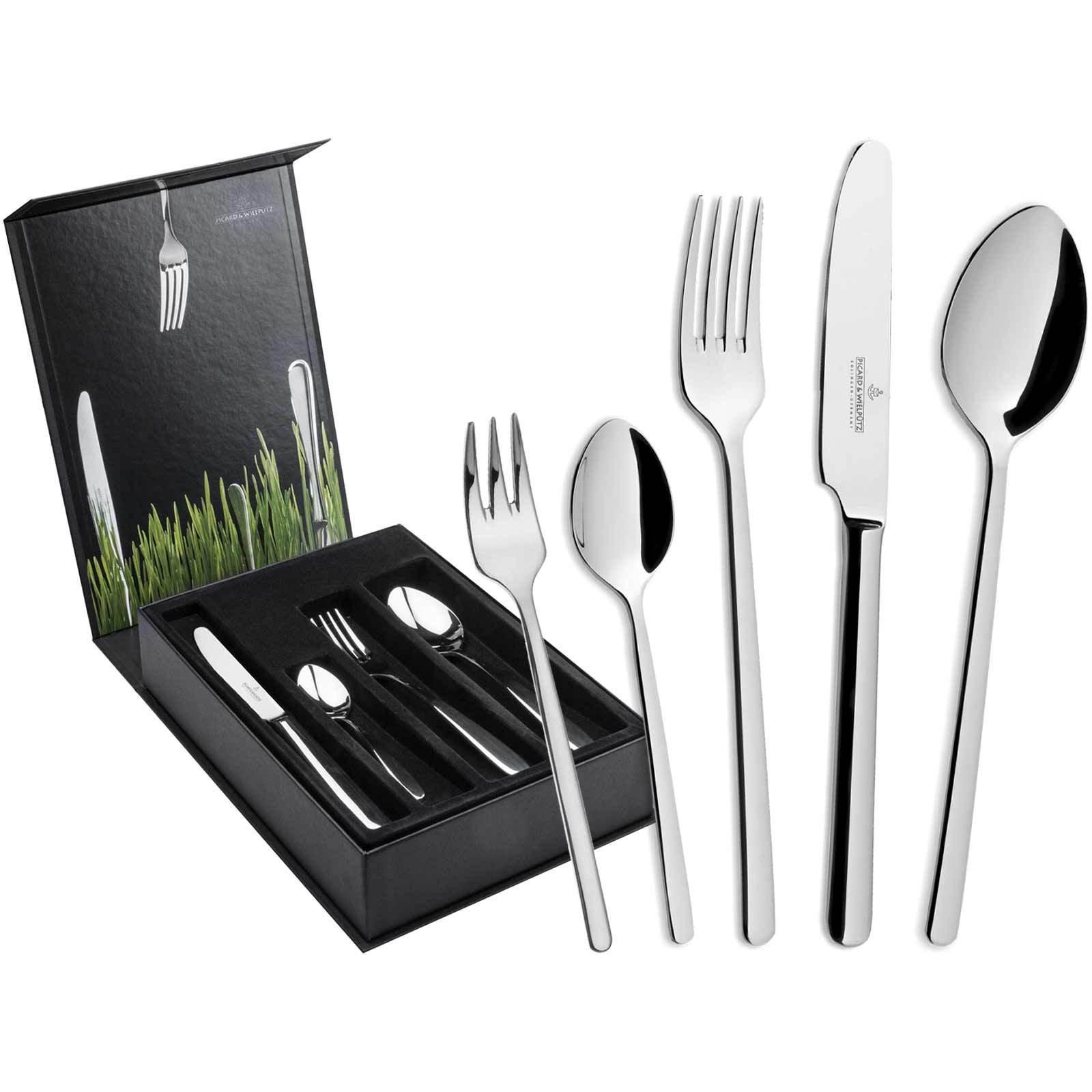 TAFELBESTECK INKL. BESTECKBOX Ventura silber 30-tlg. - Silberfarben, Metall - Picard & Wielpütz