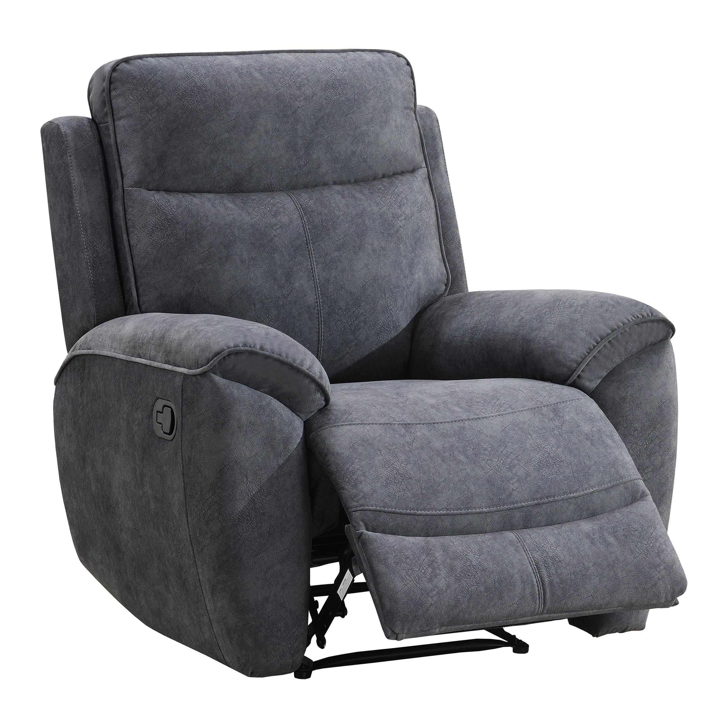 RELAXSESSEL Dolce, Fernsehsessel mit Relaxfunktion, 98 cm, Dunkelgrau, Velours - Dunkelgrau, Textil (98/106/100cm) - Beautysofa