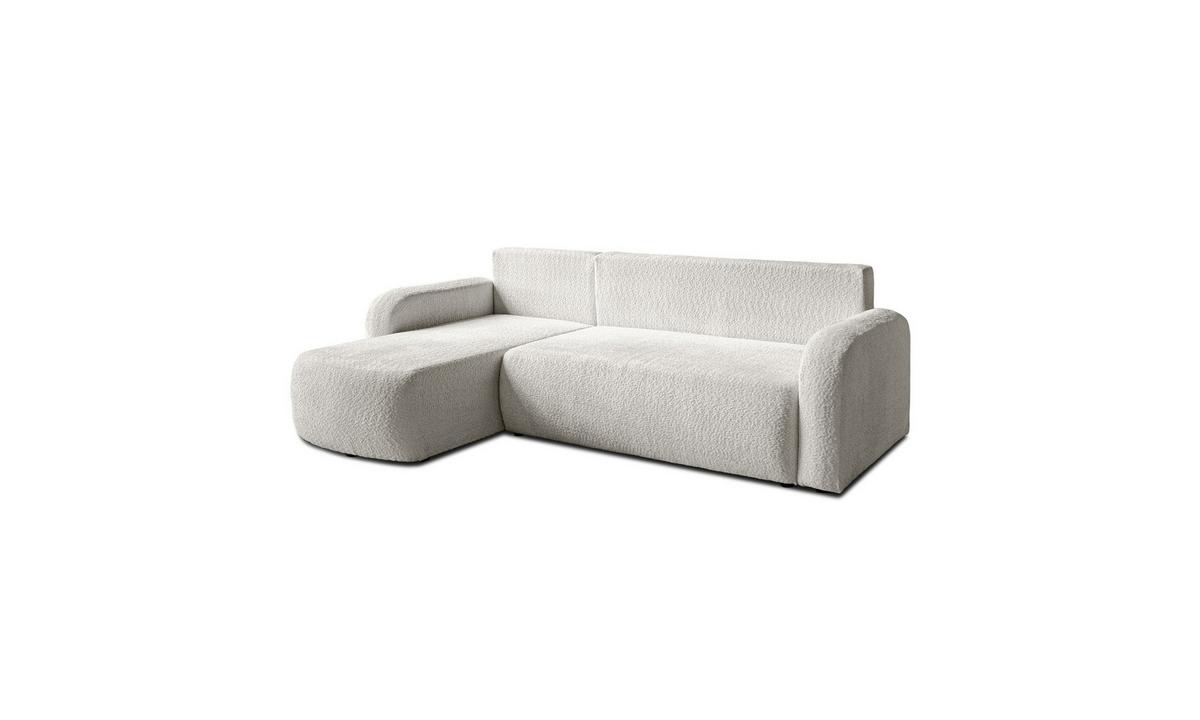 ECKSOFA PALOMA L 235/155/85 cm Coral 65 - Ecru, Textil (235/155cm) - Lookway