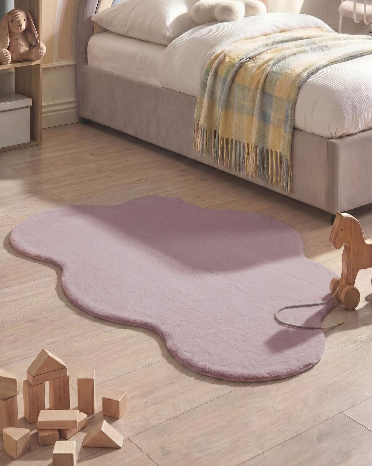 TEPPICH Hellviolett 80/120 cm Parson - Violett, Kunststoff (120/80cm) - Beliani
