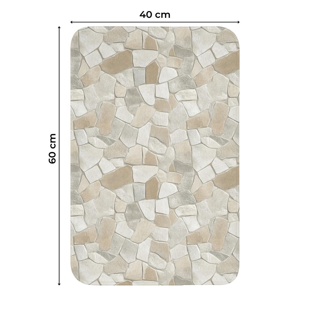 WC-VORLEGER Mosaik - Steine - Beige WC Teppich 40x60 cm - Beige, Textil (40/1cm) - OnlyWow