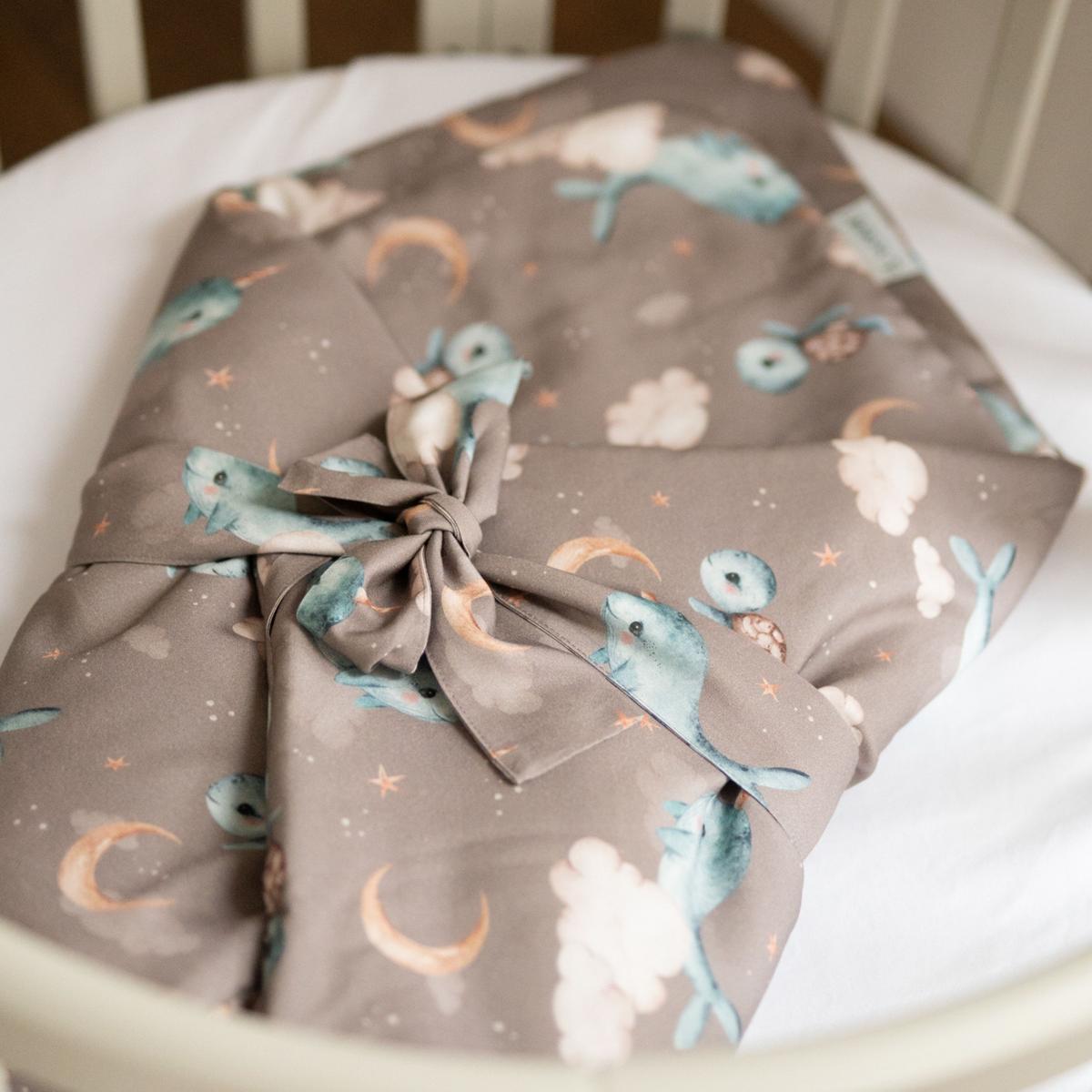 BABY Bambus-Bettwäsche Wale - Braun, Textil (75/75cm) - waldin