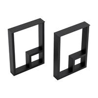 TISCHGESTELL-SET 2 TLG. Kauhava - Schwarz, Metall (30/42/7cm) - [en.casa]