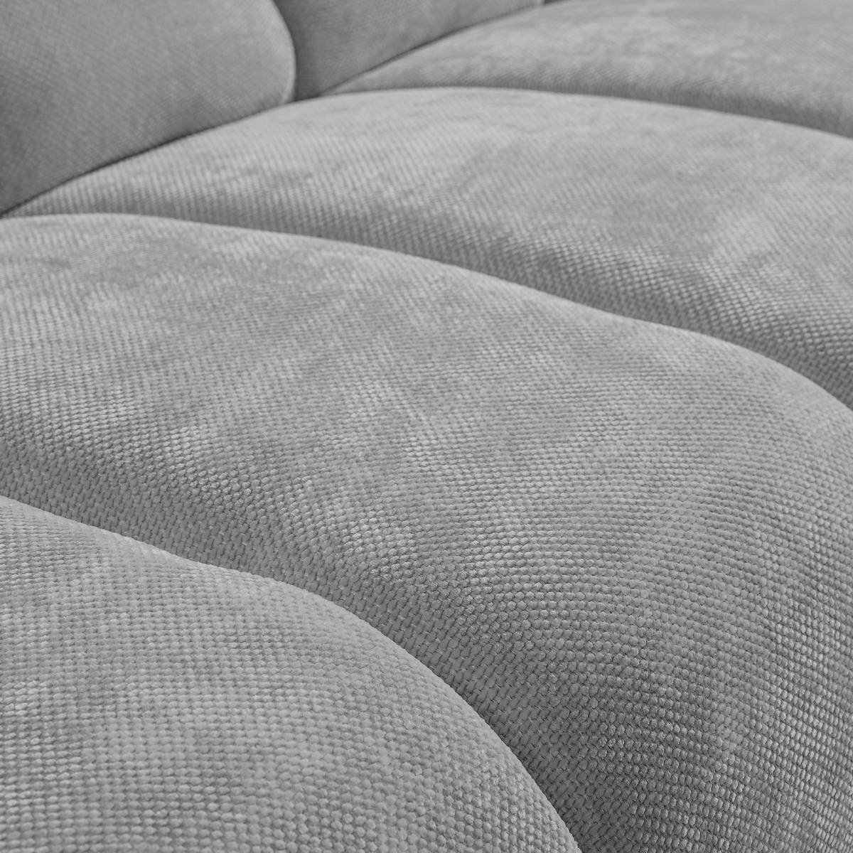 3-SITZER SOFA Volare mit Metallbeinen Hellgrau - Hellgrau/Schwarz, Textil/Metall (220/83/98cm) - Beautysofa