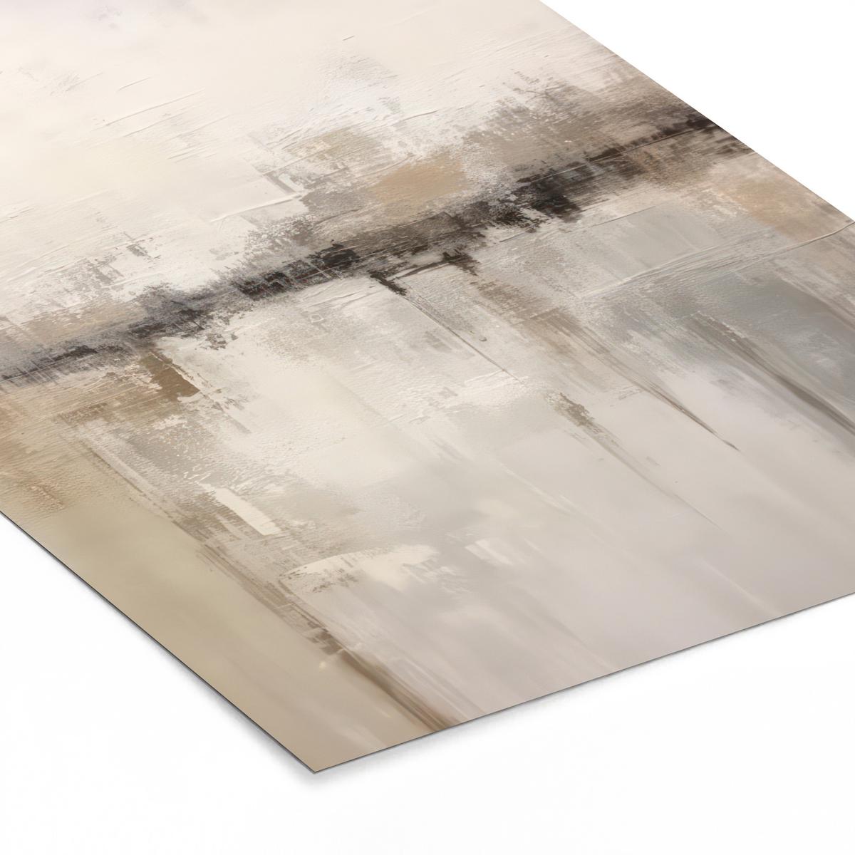 POSTER MIT RAHMEN Moderne Kunst - Abstrakt - Beige Posterleiste 60x80 cm - Beige, Papier (60/80cm) - MuchoWow