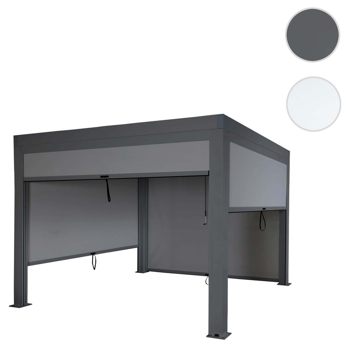 PERGOLA MIT SEITENWAND Anthrazit - Anthrazit, Metall (300/220/300cm) - MCW