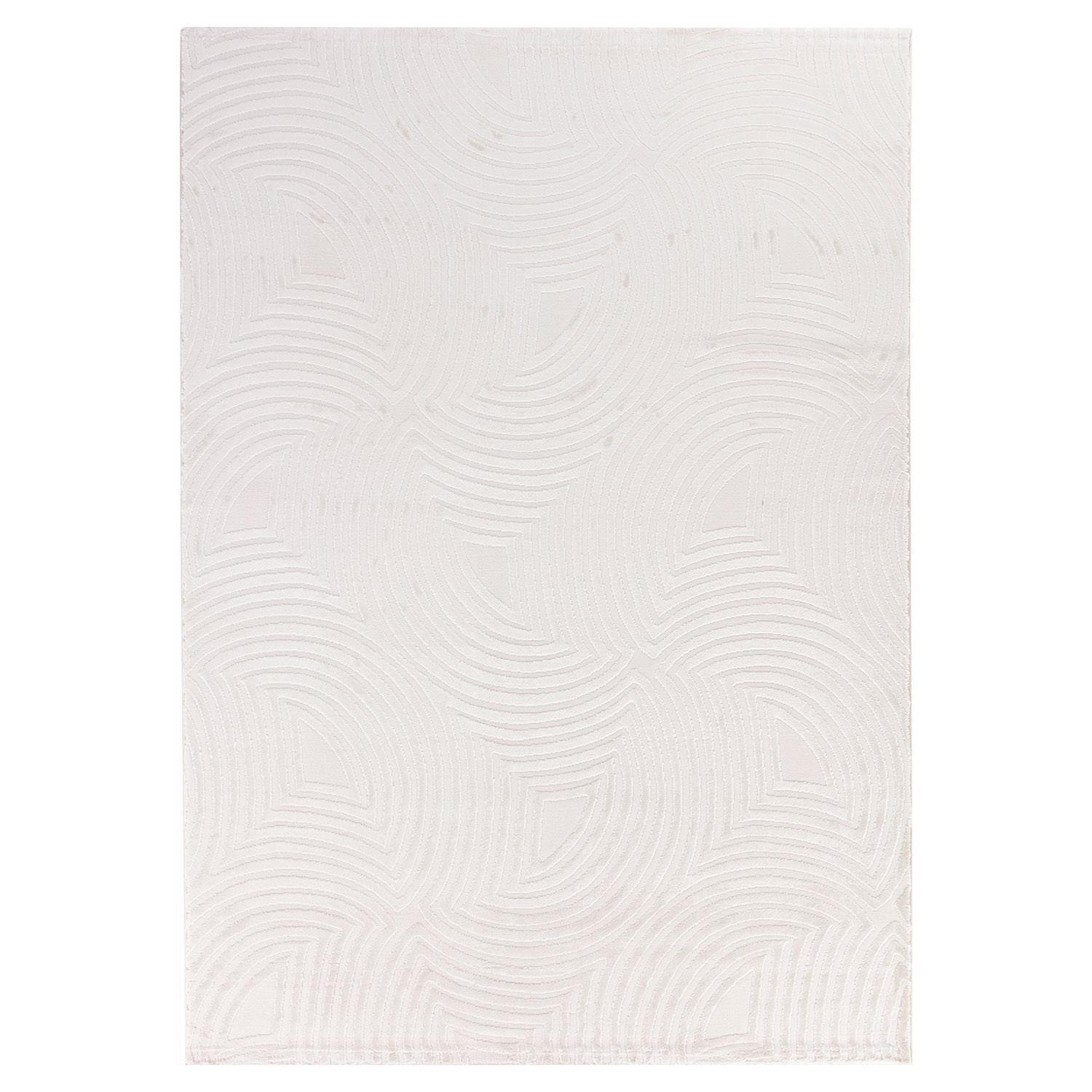 TEPPICH Kurzflor ILLER in Creme, mit 3D-Design, Florhöhe 12 mm, 240 x 340 cm - Beige, Textil (340/240cm) - KADIMA DESIGN