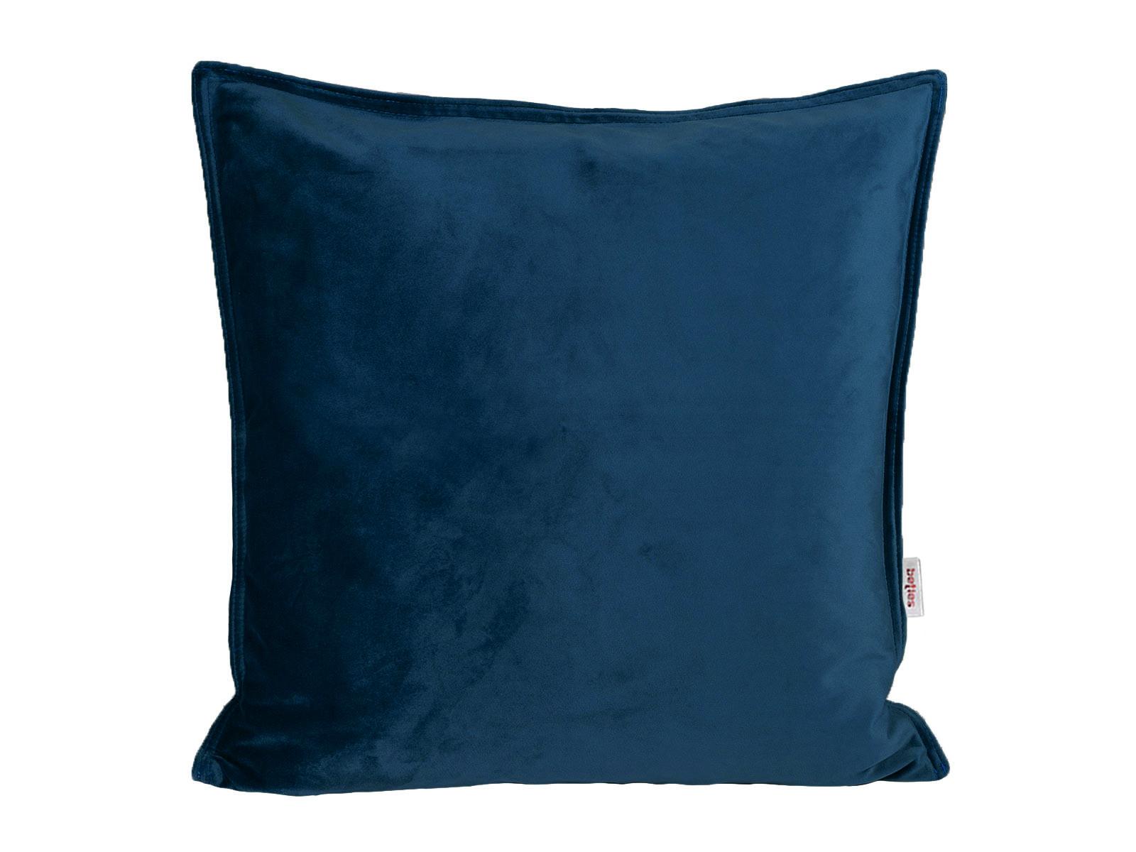 KISSENHÜLLE Samt&Sonders admiral-blau 40/40 cm - Blau/Dunkelblau, Textil (40/40cm) - beties Heimtextil