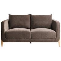 2-SITZER-SOFA Chenillegewebe Dunkelbraun Gimo - Dunkelbraun, Textil (149/83/80cm) - Beliani