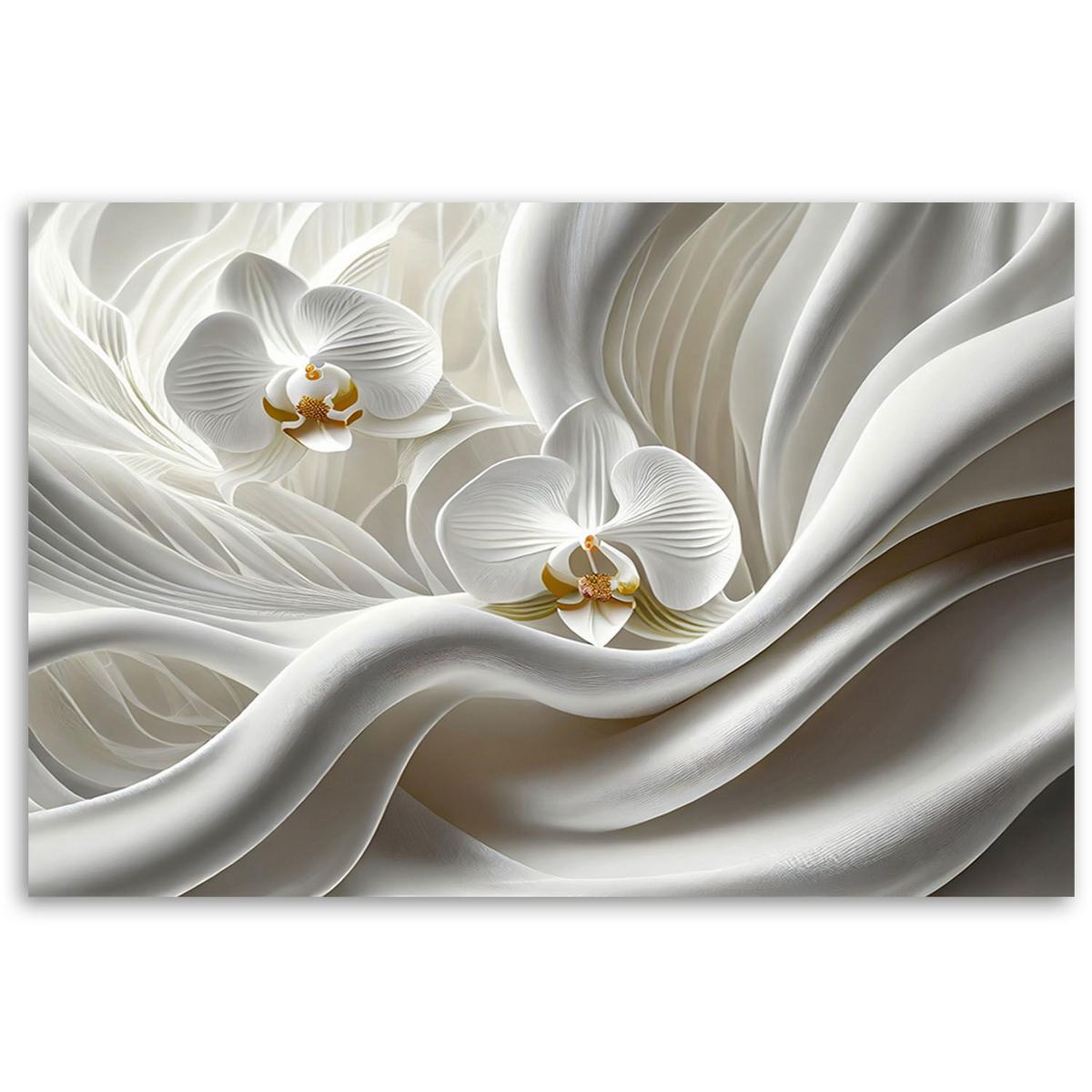 KUNSTDRUCK Weiß 100/70 cm - Weiß, Textil (100/70cm) - KUNSTLOFT
