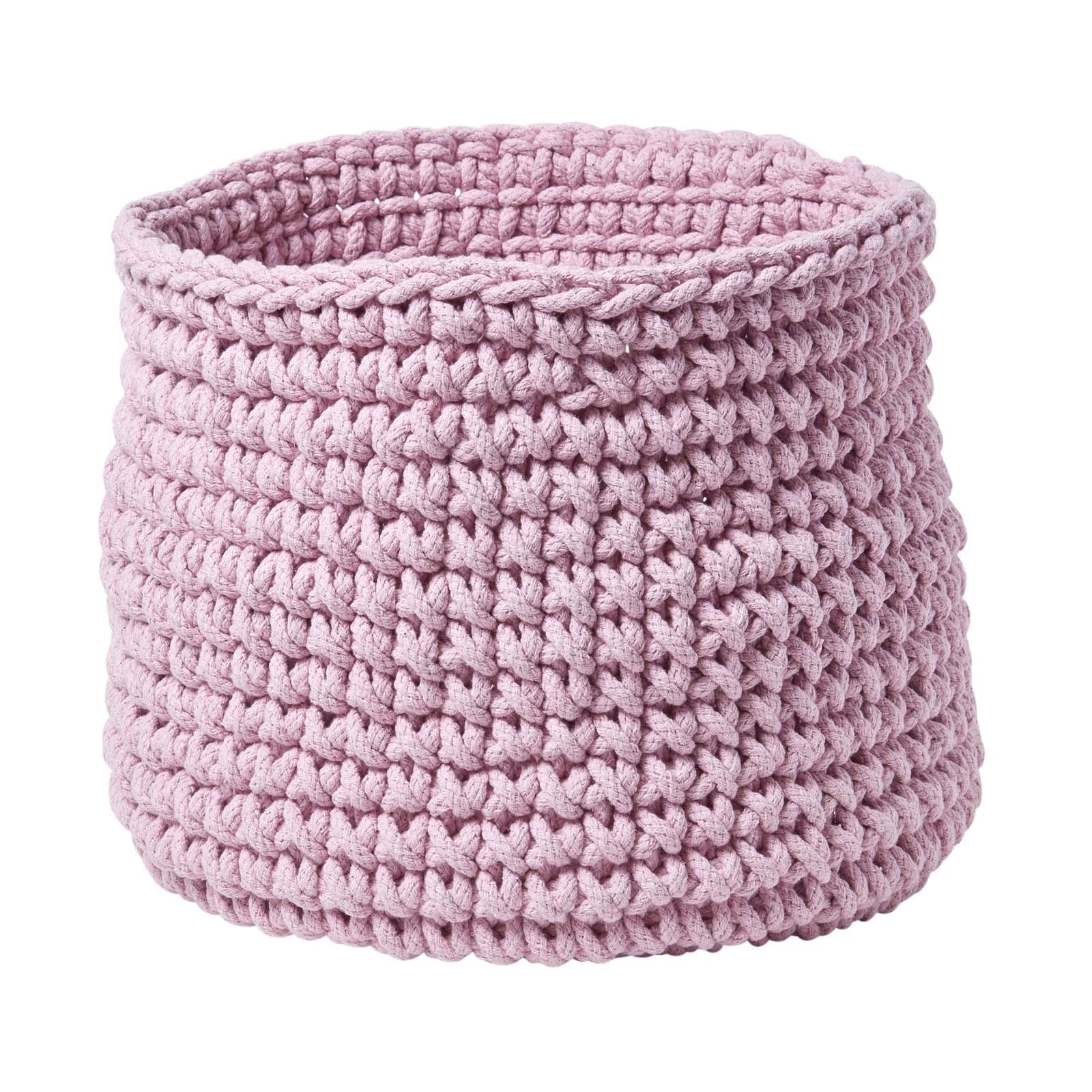AUFBEWAHRUNGSKORB Baumwolle 42/37 cm - Rosa, Textil (42/42/37cm) - Homescapes