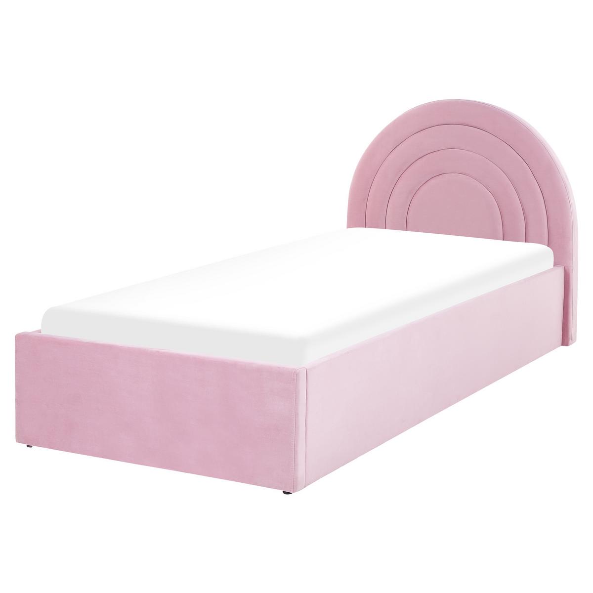 POLSTERBETT Rosa 90-200 cm Anet - Pink, Holzwerkstoff/Textil (90/200cm) - Beliani