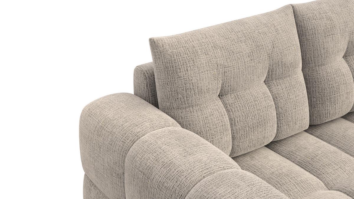 SOFA CLOUDI 2-Sitzer, beige - Beige/Schwarz, Holz/Textil (181/89/104cm) - Wozimo