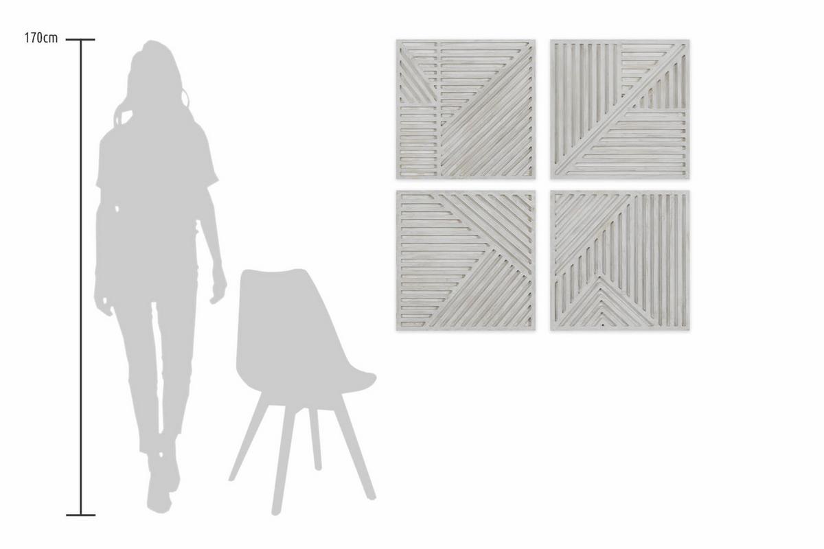 HOLZBILD Grau 100/100 cm - Grau, Holz (8/100cm) - KUNSTLOFT