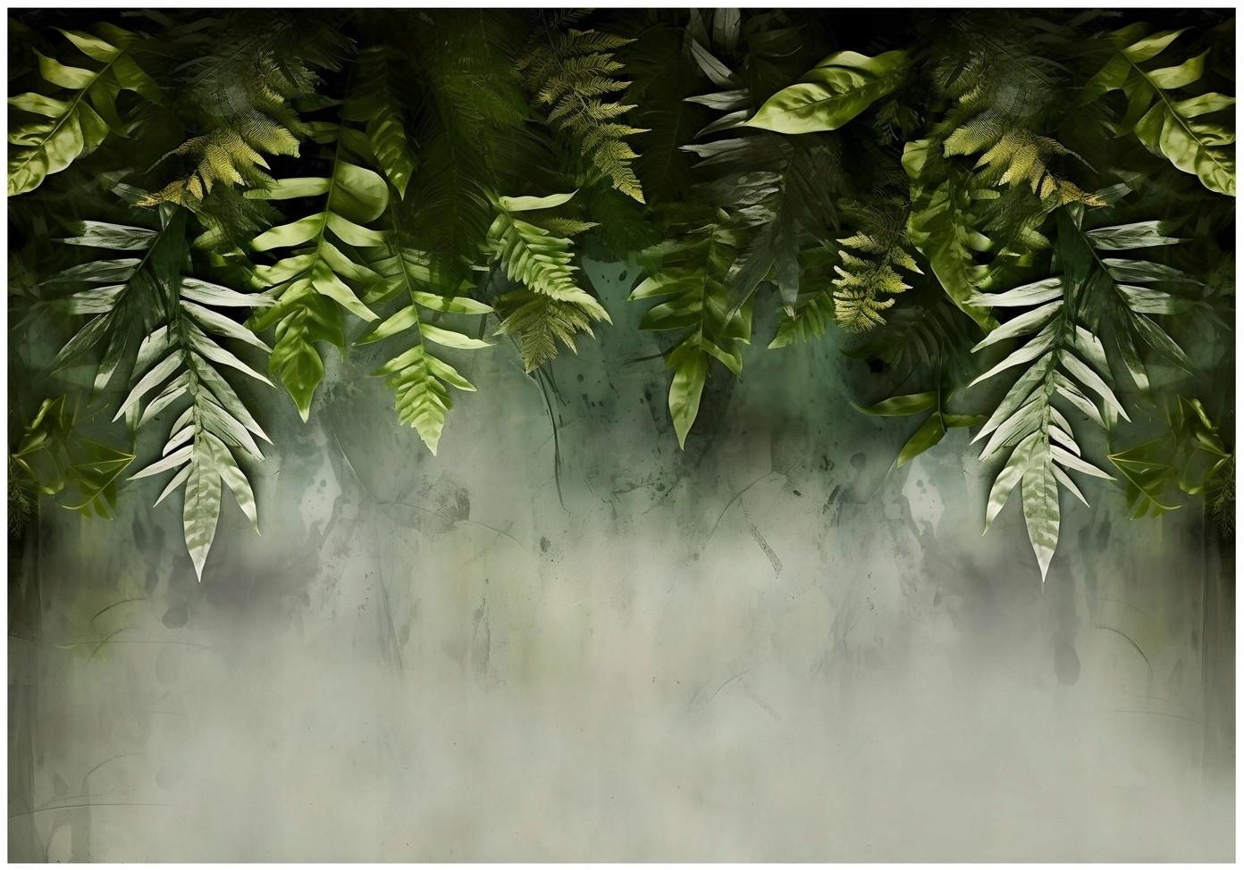 FOTOTAPETE Blätter Natur Tapete Vliestapete 350x250 - Multicolor, Papier (350/250cm) - Wallarena