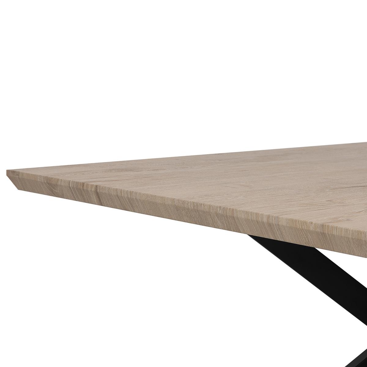 ESSTISCH 140/80/75 cm Hellbraun, Schwarz Rechteckig Spectra - Hellbraun, Holzwerkstoff (140/80/75cm) - Beliani