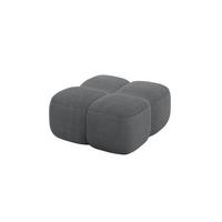 POUF Miko-Puf 90x90x45 cm Dunkelgrau Cord Modular Sitzhocker - Graphitfarben/Schwarz, Holzwerkstoff/Kunststoff (90/43/90cm) - ALTDECOR
