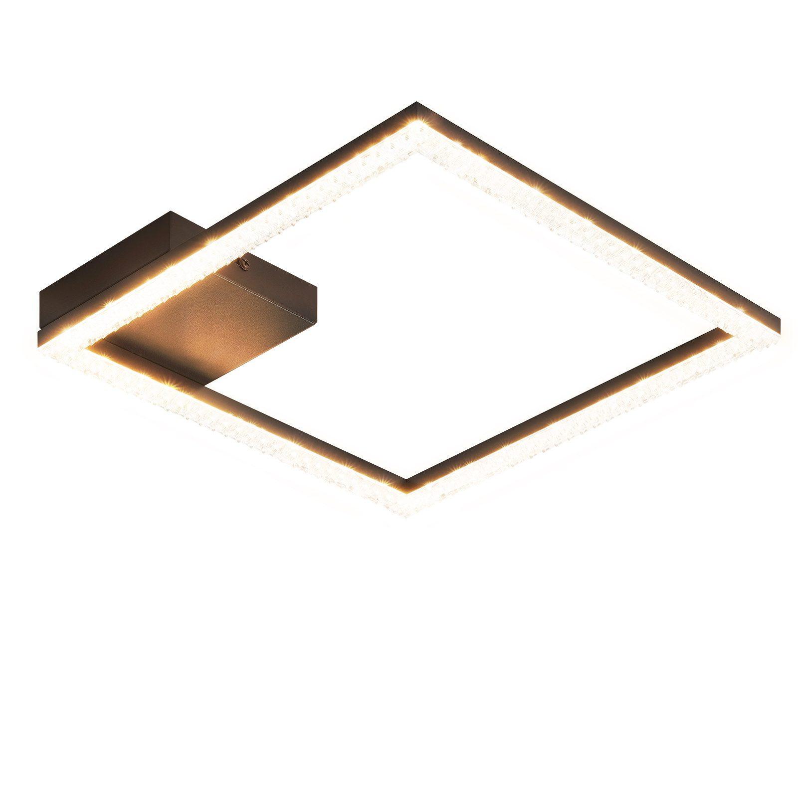 LED-DECKENLEUCHTE Karin 29.4/29.4/4.3 cm - Schwarz, Metall (29.4/29.4/4.3cm) - Nettlife