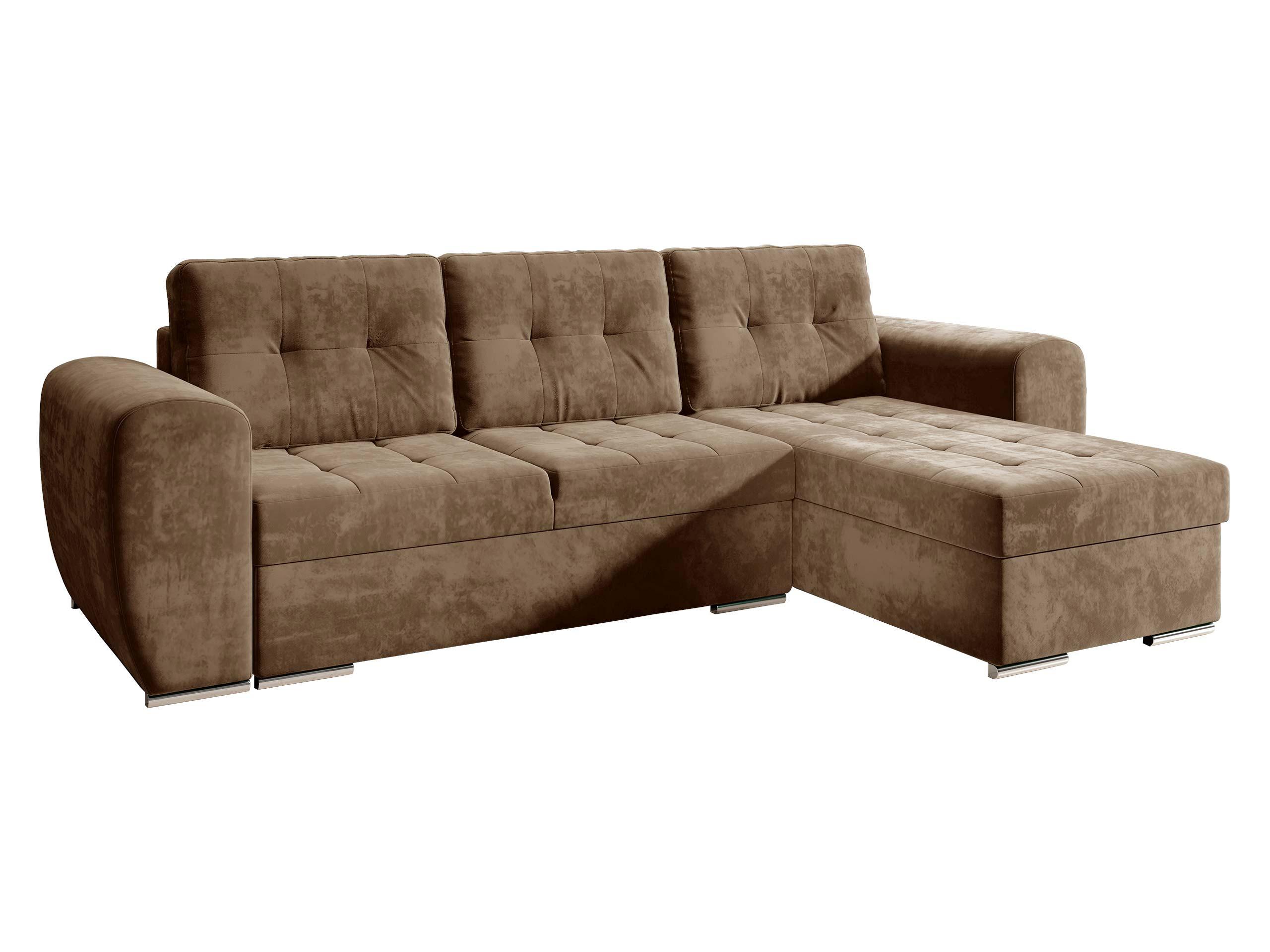ECKSOFA Bari - Currygelb/Silberfarben, Holz/Textil (256/157cm) - MIRJAN24